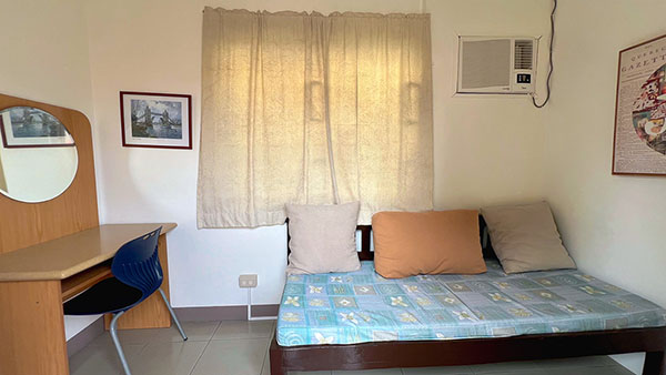 Room size: 1.8 x 3.3 meters. <br>The use of Air Conditioner is PHP 300.00 per hour.